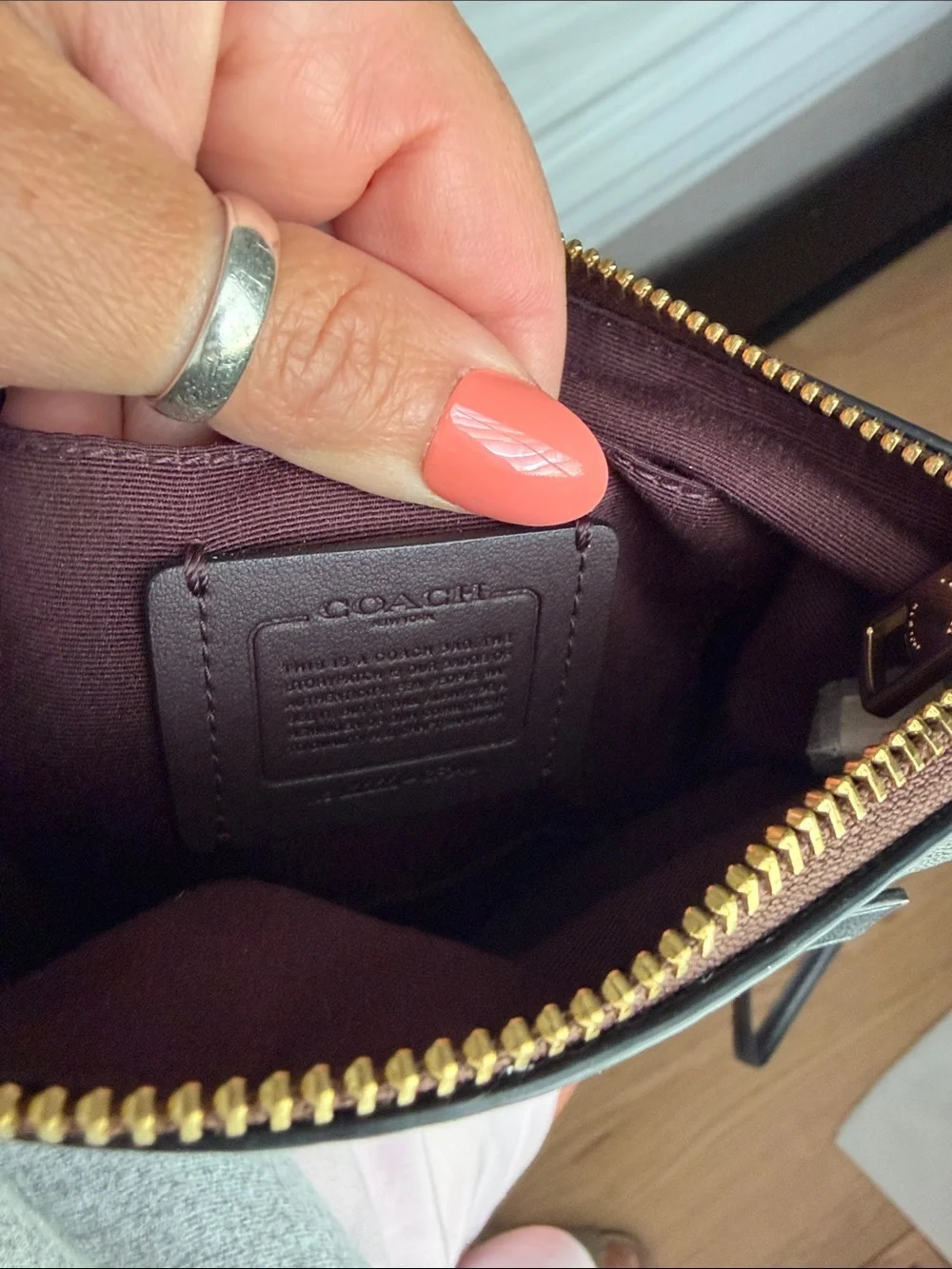 Authentic Coach Brown Signature Crossbody with Black Strap
